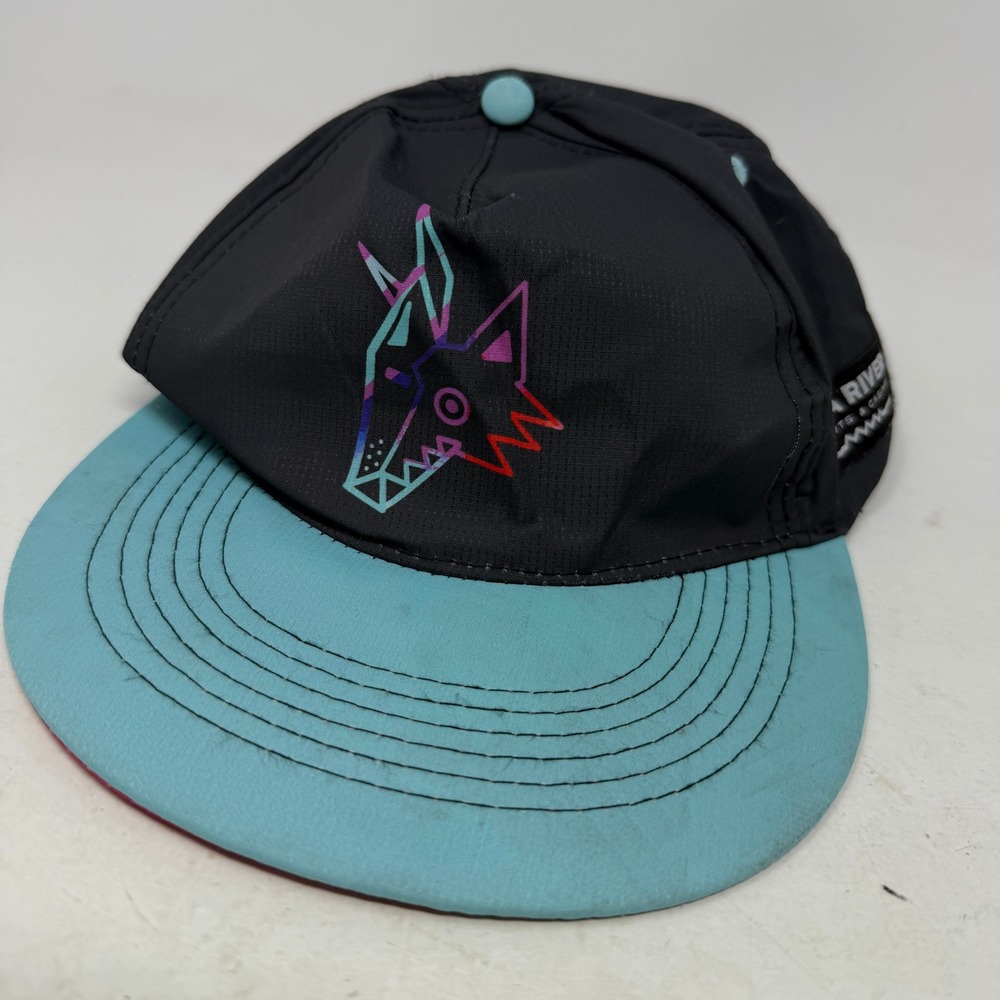 Arizona Coyotes Hat Unisex OSFM Kachina Black Teal NHL Hockey La Morena Art EUC